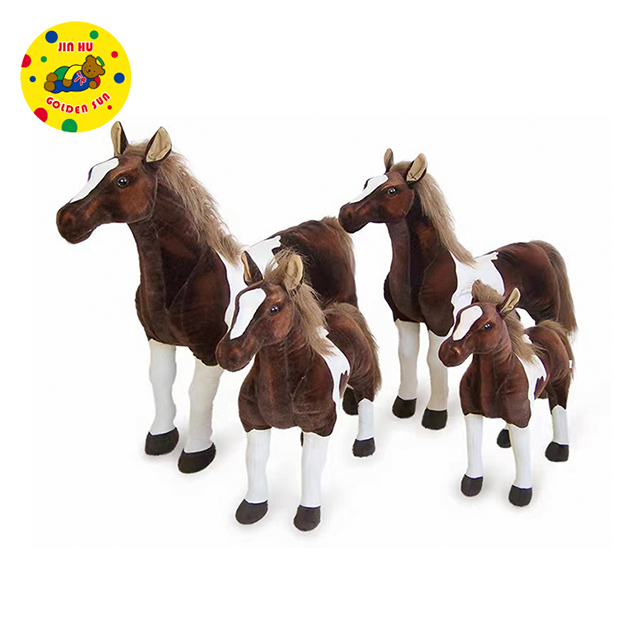 Custom wholesale realistic horse plush toys zoo animal toys Buy